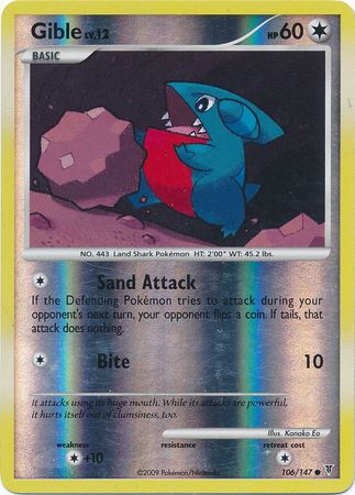 Gible - 106/147 - Common - Reverse Holo | Supreme Victors