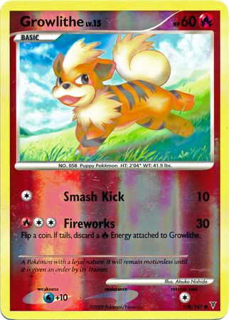 Growlithe - 108/147 - Common - Reverse Holo | Supreme Victors