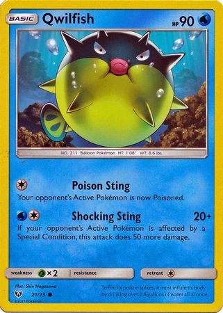 Qwilfish - 21/73 - Common | SM -  Shining Legends