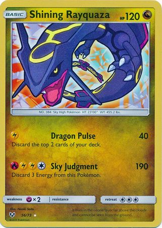 Shining Rayquaza - 56/73 - Holo Rare | SM -  Shining Legends