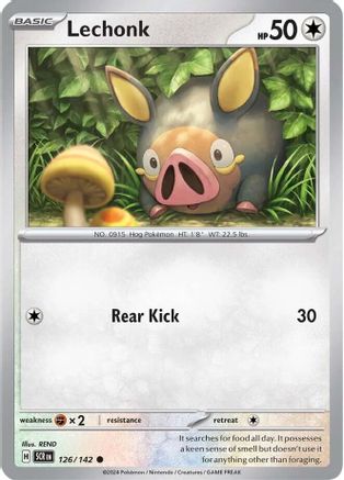 Lechonk - 126/142 - Common - Reverse Holo | SV - Stellar Crown