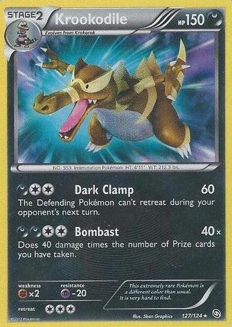 Krookodile - 127/124 - Secret Rare | BW - Dragons Exalted