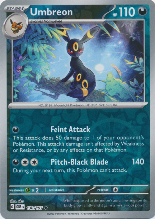 Umbreon - 130/197 - Uncommon - Reverse Holo | SV - Obsidian Flames