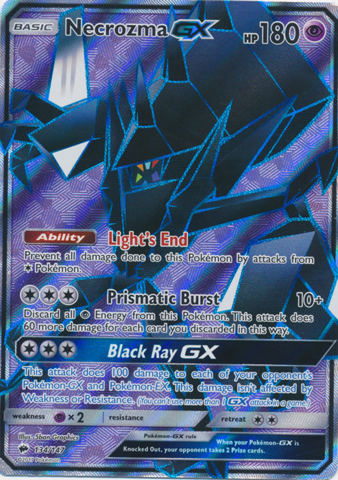 Necrozma GX - 134/147 - Full Art Ultra Rare | SM -  Burning Shadows