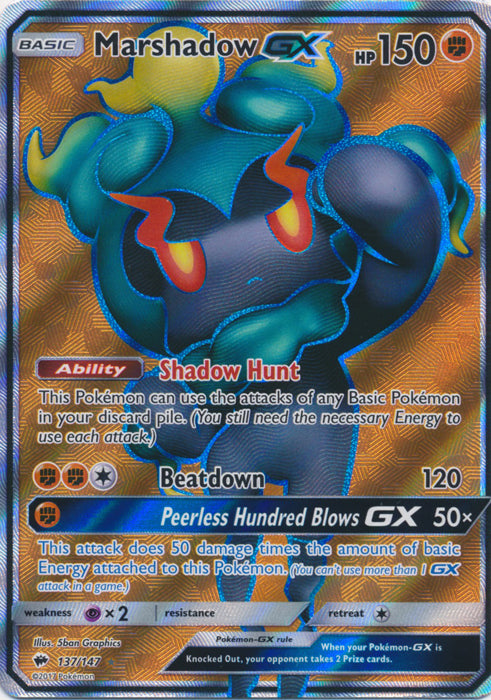 Marshadow GX - 137/147 - Full Art Ultra Rare | SM -  Burning Shadows