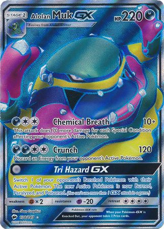 Alolan Muk GX - 138/147 - Full Art Ultra Rare | SM -  Burning Shadows