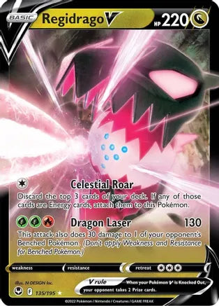 Regidrago V - 135/195 - Ultra Rare | SWSH - Silver Tempest