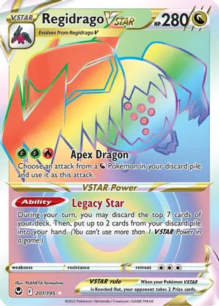 Regidrago VSTAR - 201/195 - Secret Rare | SWSH - Silver Tempest