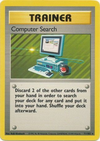 Computer Search - 71/102 - Rare - Unlimited Edition | Base Set