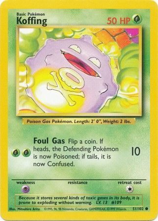 Koffing - 51/102 - Common - Unlimited Edition | Base Set