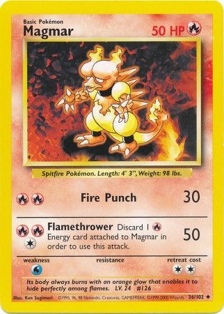 Magmar - 36/102 - Uncommon - Unlimited Edition | Base Set