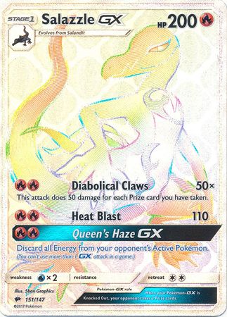 Salazzle GX - 151/147 - Secret Rare | SM -  Burning Shadows