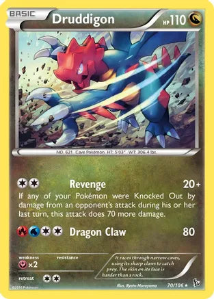 Druddigon - 70/106 - Holo Rare | XY - Flashfire