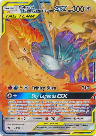 Moltres & Zapdos & Articuno Tag Team  GX - 44/68 | Hidden Fates