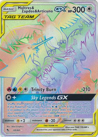 Moltres & Zapdos & Articuno Tag Team GX - 69/68 | Hidden Fates
