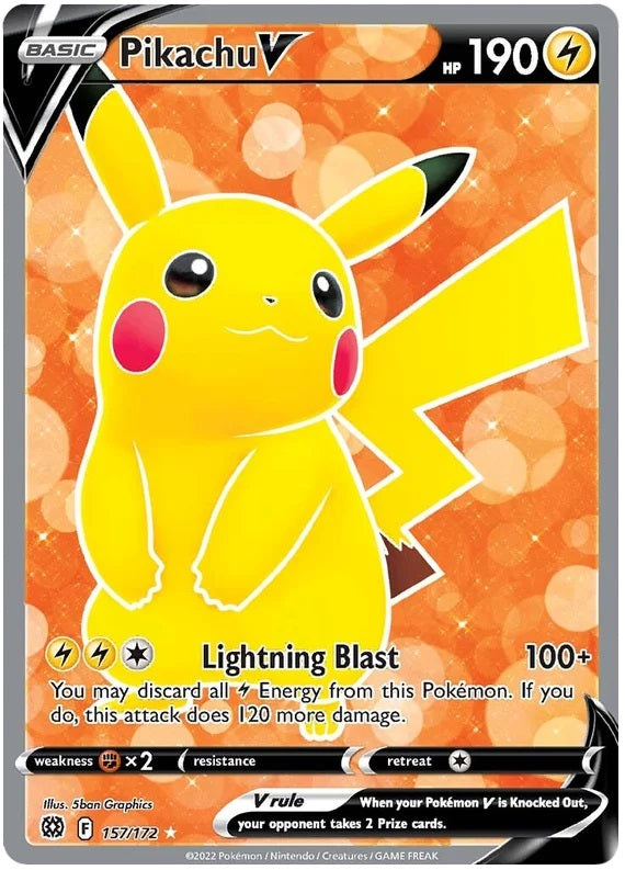Pikachu V - 157/172 - Full Art Ultra Rare | SWSH - Brilliant Star