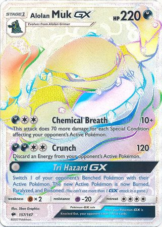 Alolan Muk GX - 157/147 - Secret Rare | SM -  Burning Shadows