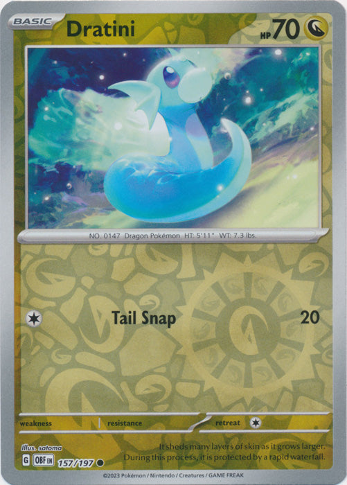 Dratini - 157/197 - Common - Reverse Holo | SV - Obsidian Flames
