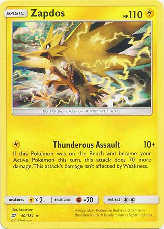 Zapdos - 40/181 - Rare - Non-Holo | Theme Deck Exclusives