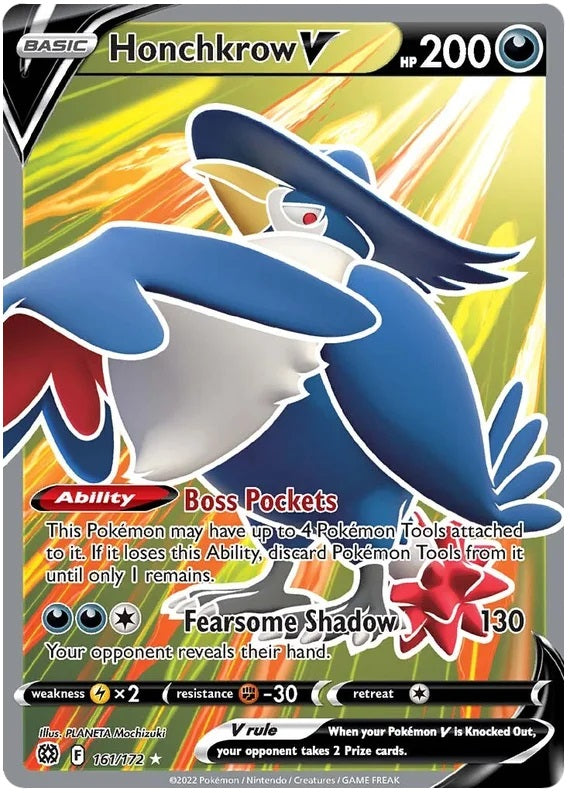 Honchkrow V - 161/172 - Full Art Ultra Rare | SWSH - Brilliant Star