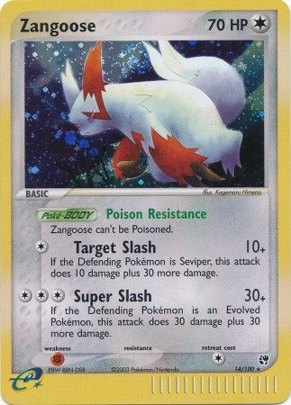 Zangoose - 14/100 - Holo Rare | EX Sandstorm