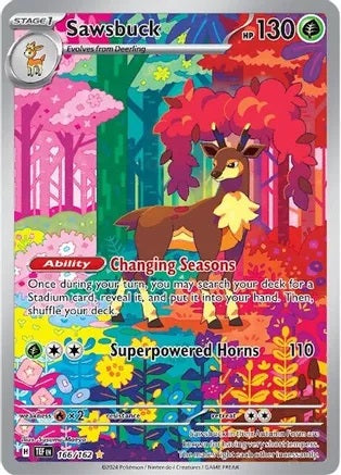 Sawsbuck - 166/162 - Illustration Rare | SV - Temporal Forces