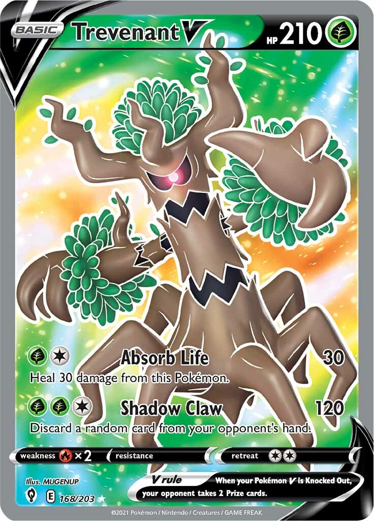Trevenant V - 168/203 - Full Art Ultra Rare | SWSH - Evolving Skies