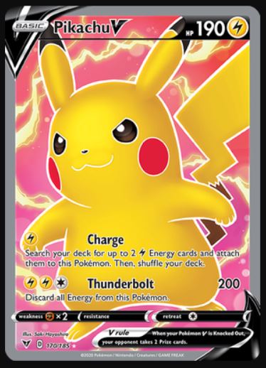 Pikachu V - 170/185 - Full Art Ultra Rare | SWSH - Vivid Voltage