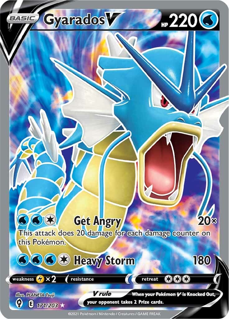 Gyarados V - 171/203 - Full Art Ultra Rare | SWSH - Evolving Skies