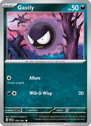Gastly - 055/091 - Common - Reverse Holo | SV - Paldean Fates