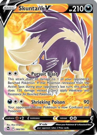 Skuntank V (Full Art) - 180/195 - Ultra Rare | SWSH - Silver Tempest