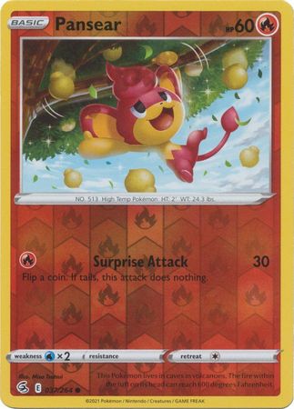 Pansear - 037/264 - Common - Reverse Holo | SWSH - Fusion Strike