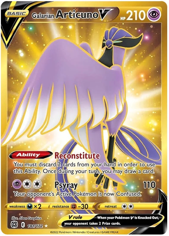 Galarian Articuno V - 181/172 - Secret Rare | SWSH - Brilliant Star