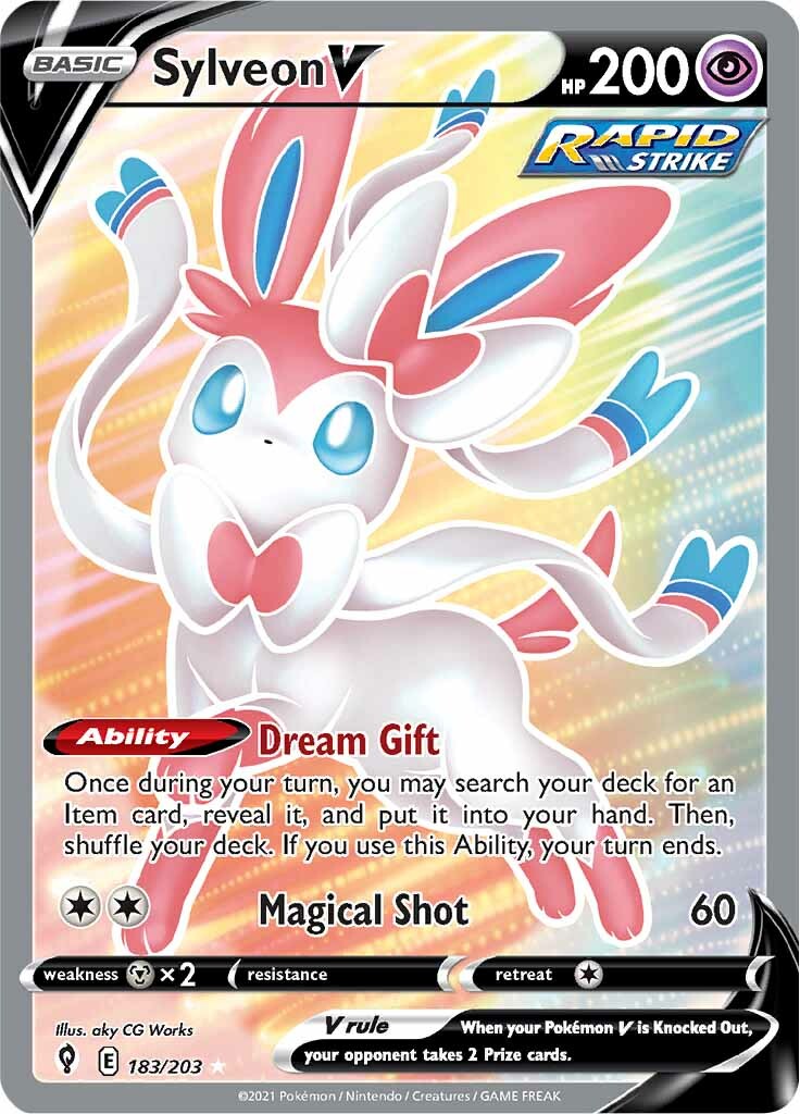 Sylveon V - 183/203 - Full Art Ultra Rare | SWSH - Evolving Skies