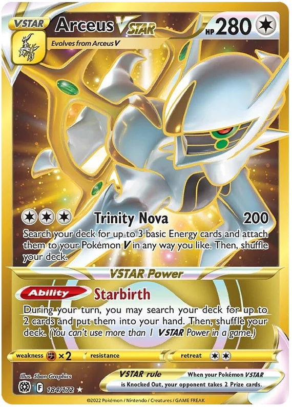 Arceus VSTAR - 184/172 - Gold Secret Rare | SWSH - Brilliant Star