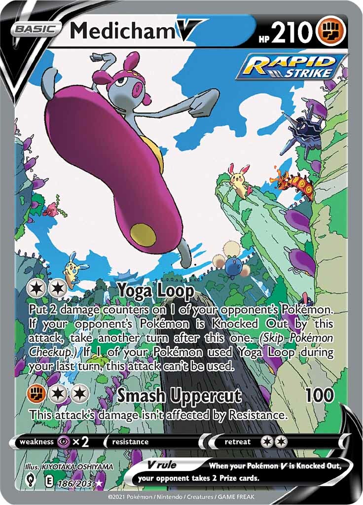 Medicham V - 186/203 - Full Art Ultra Rare | SWSH - Evolving Skies