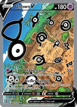 Unown V (Alternate Full Art) - 177/195 | SWSH - Silver Tempest