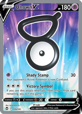 Unown V (Full Art) - 176/195 - Ultra Rare | SWSH - Silver Tempest