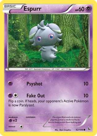 Espurr - 42/106 - Common | XY - Flashfire