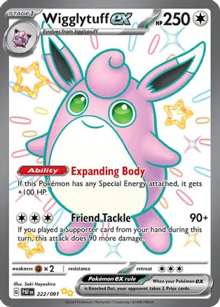 Wigglytuff ex - 222/091 - Shiny Ultra Rare | SV - Paldean Fates