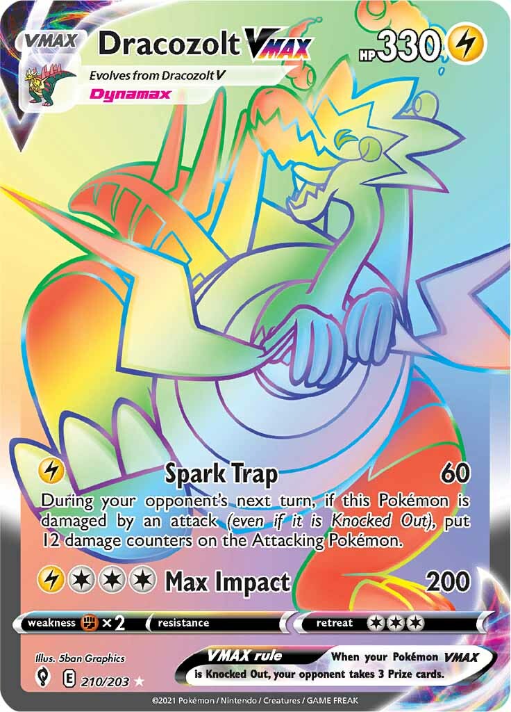 Dracozolt VMAX - 210/203 - Secret Rare | SWSH - Evolving Skies