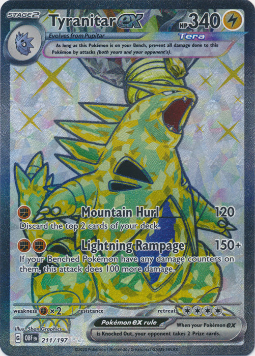 Tyranitar ex - 211/197 - Ultra Rare | SV - Obsidian Flames