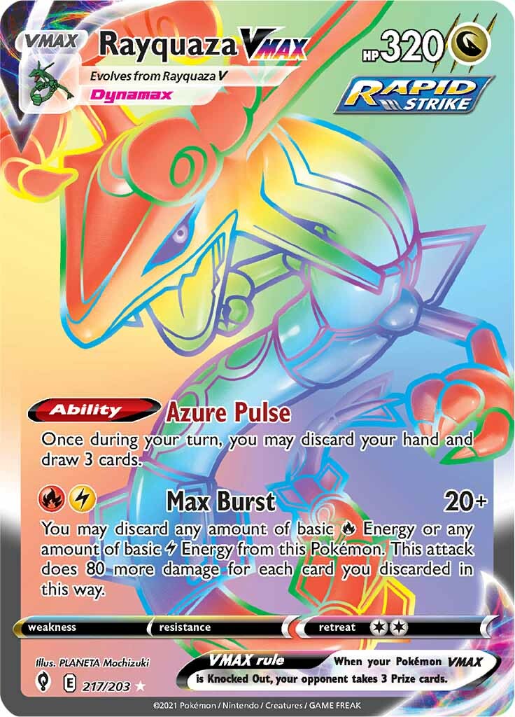 Rayquaza VMAX - 217/203 - Secret Rare | SWSH - Evolving Skies