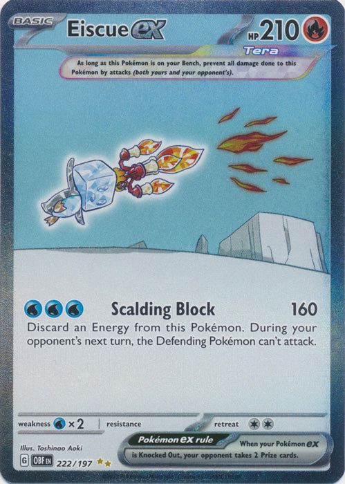 Eiscue ex - 222/197 | SV - Obsidian Flames