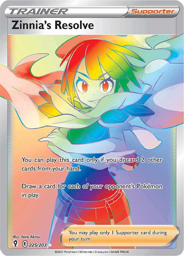 Zinnia's Resolve - 225/203 - Secret Rare | SWSH - Evolving Skies