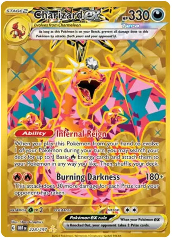 Charizard ex - 228/197 - Hyper Rare | SV - Obsidian Flames