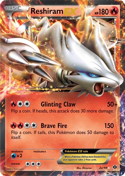 Reshiram-EX - 22/99 - Holo Rare ex | BW - Next Destinies
