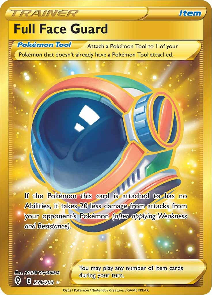 Full Face Guard - 231/203 - Secret Rare | SWSH - Evolving Skies