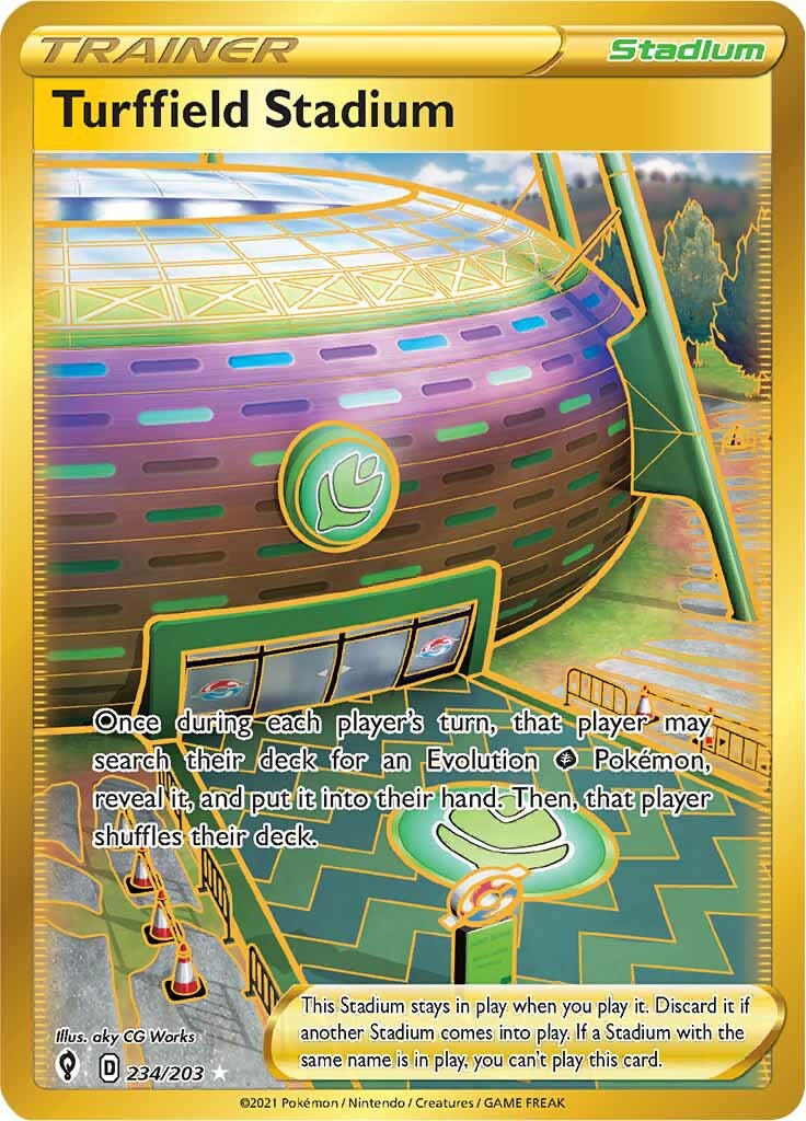 Turffield Stadium - 234/203 - Secret Rare | SWSH - Evolving Skies
