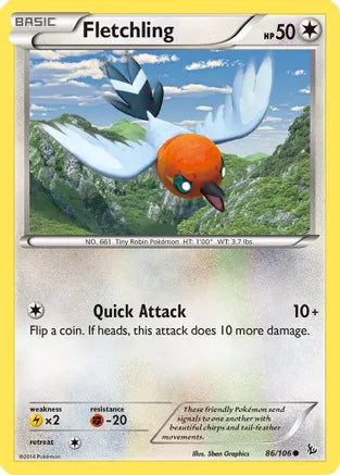 Fletchling - 86/106 - Common | XY - Flashfire